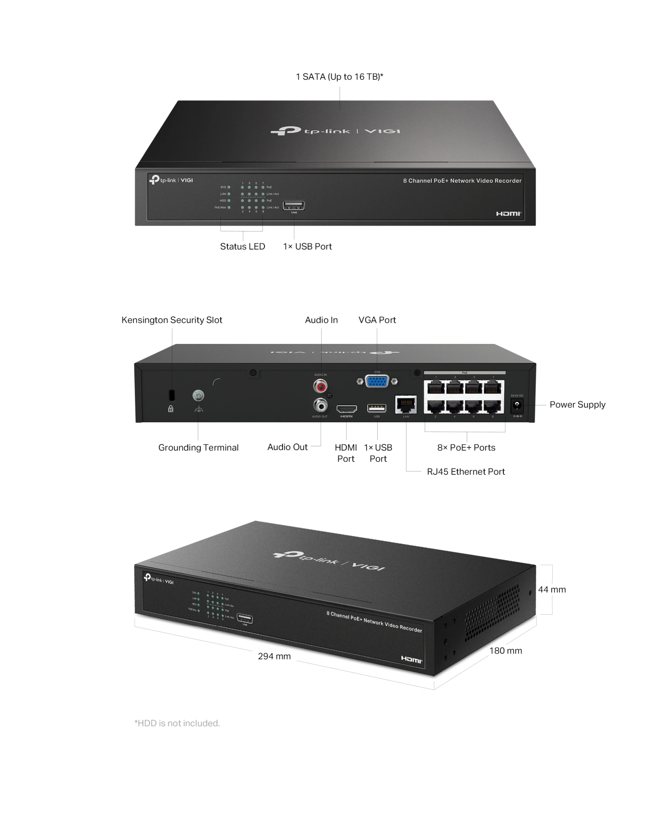 NVR1008H-8P_bf1 NVR1008H 8P bf1